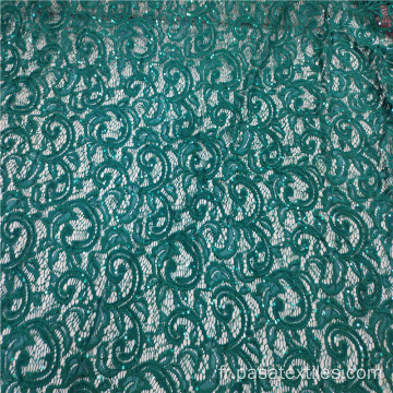 tissu vert pailleté tissu fantaisie pour robe de soirée